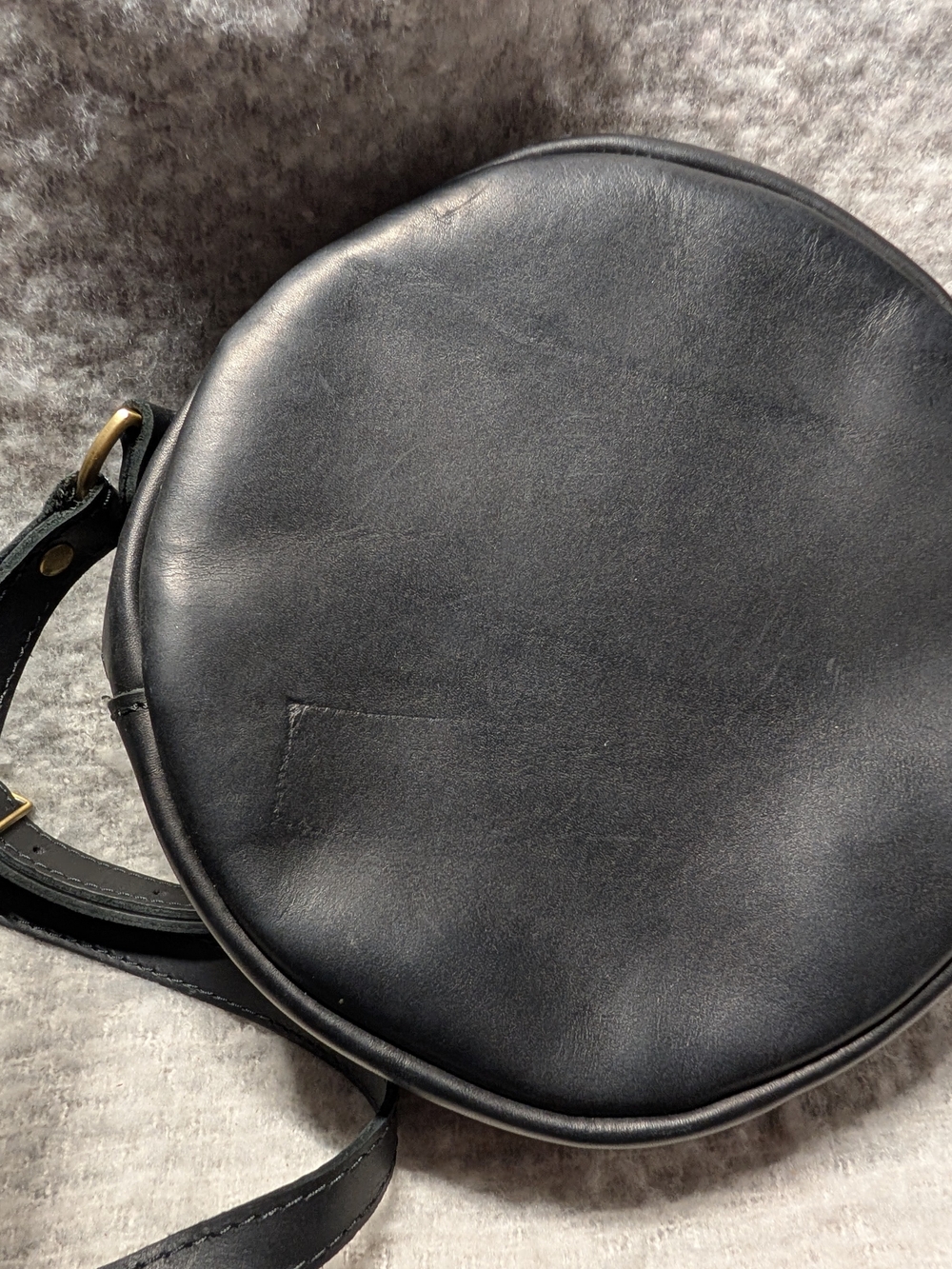 Portland Leather Black Circle Crossbody - Picture 2 of 5